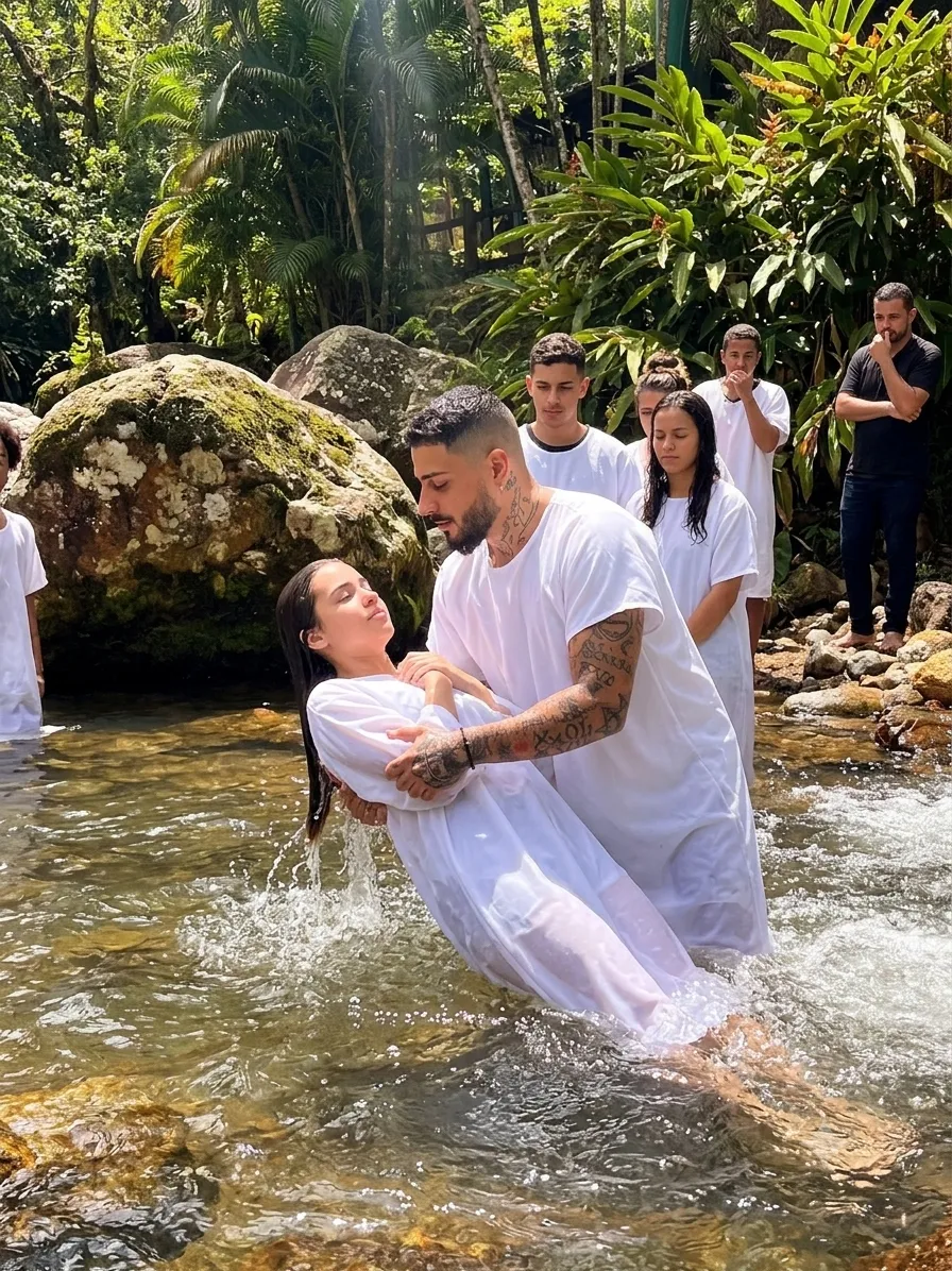 Ceremonia de sanación en el río